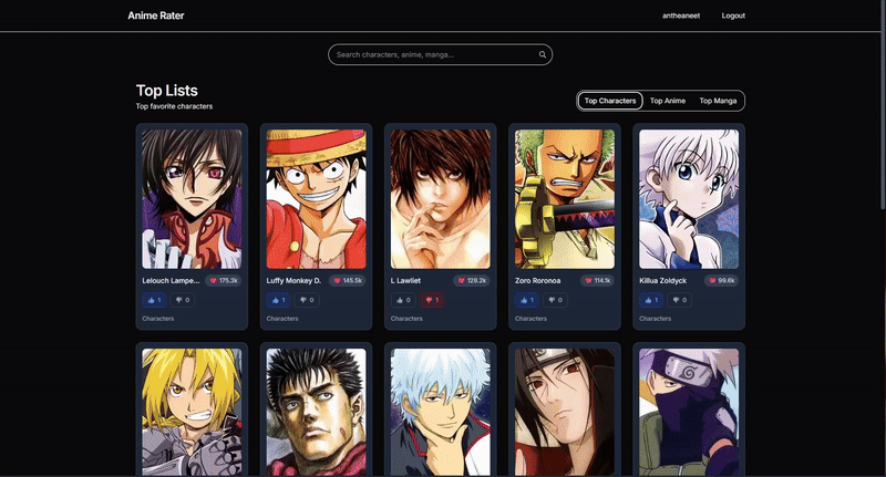 Anime Rater screenshot