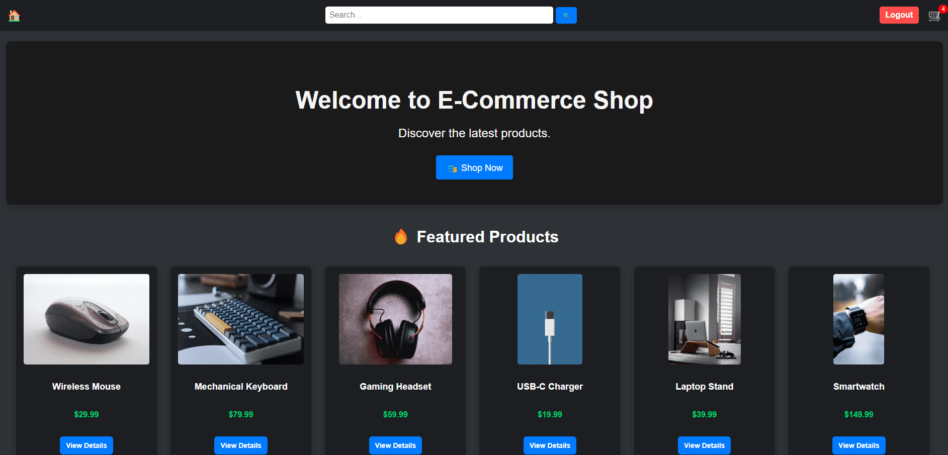 E-Commerce Store screenshot