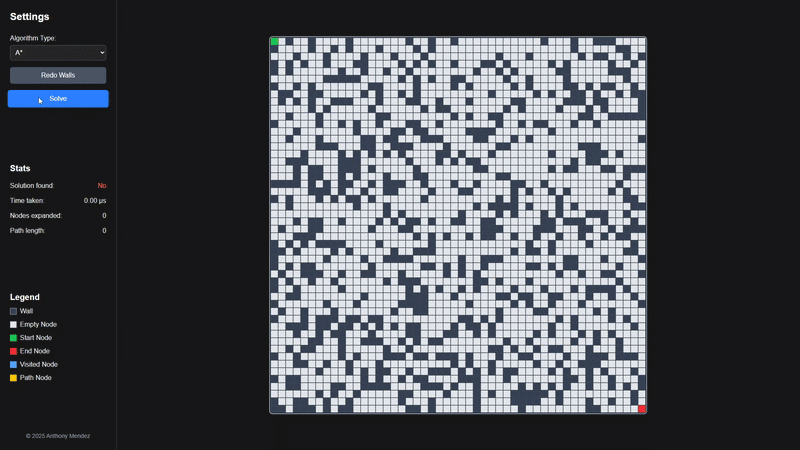 Graph Search Visualizer screenshot